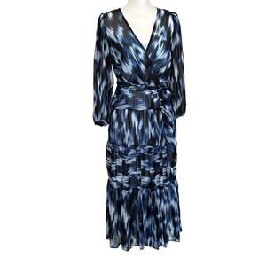 Calvin Klein blue print maxidress, 6, bohemian, elegant, feminine, Easter, flowy